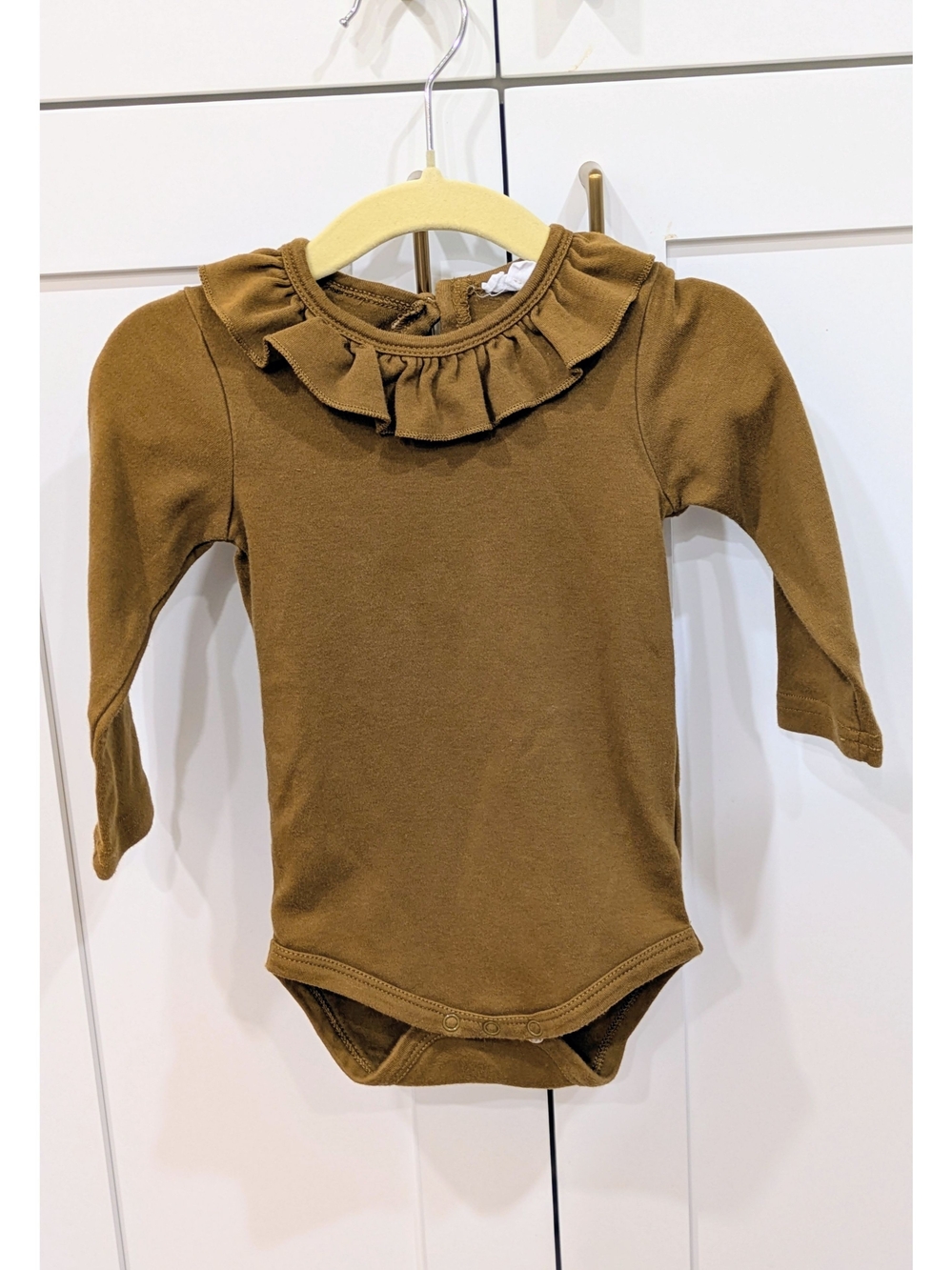Jamie Kay - Brown Onesie With Ruffle Neckline